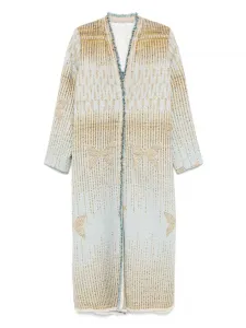 Пальто с V-образным вырезом Forte Forte, синий