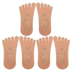 3 пары носков для йоги. Носки с пятью пальцами. Балетные носки с ручками для женщин. Светло-фиолетовые. Unique Bargains, бежевый