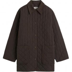 TOTEME Тотеме стеганая куртка с пуговицами, Dark Coffee Color
