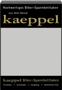 Простыня Flannel 140-160 x 200 см, на резинке, 14 однотонных цветов, цвет: серебристый Kaeppel