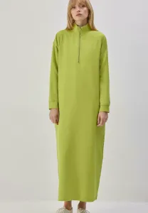 Платье-Макси прямого кроя на молнии Touché Privé, Lime