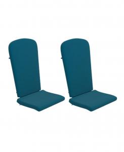Комплект из 2 подушек для кресла Adirondack Riviera с высокой спинкой, эластичным ремешком и водоотталкивающими чехлами для использования внутри и снаружи помещений MERRICK LANE, Teal