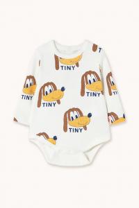 Хлопковый бодик для младенцев DOGS RIB BODY Tinycottons, белый