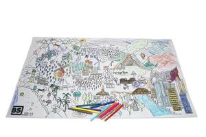 BS Toys, книжка-раскраска из ткани для пола XL (60 x 100 см)