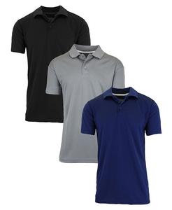 Мужская влагоотводящая рубашка-поло сухого кроя, 3 шт. Galaxy By Harvic, цвет Black, Gray and Navy