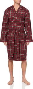 BOSS мужской клетчатый фланелевый халат, Crimson Red Check