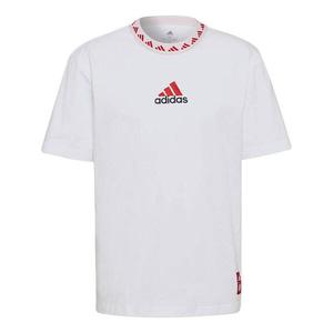 Футболка adidas Logo Round Neck Pullover Sports Short Sleeve Bayern Munich White, белый