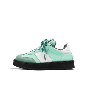 Низкие скейтерские кроссовки для детей YEARCON, зеленый/белый