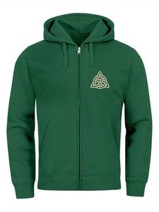 Толстовка с капюшоном на молнии Neverless Valhalla, зеленый