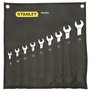 Набор зеркальных ключей Stanley torx многофункциональный набор длинных ключей двойного назначения, набор из 9 предметов, хромованадиевая сталь 8–19 мм 93-609-22