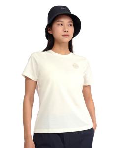 Футболка с коротким рукавом, облегающим кроем и логотипом, с защитой от УФ-излучения.