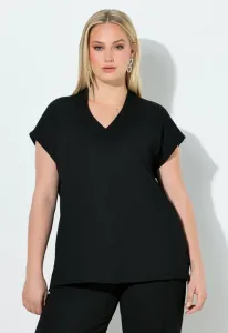 Базовая футболка kelchkragen vausschnitt halbarm Ulla Popken, Black