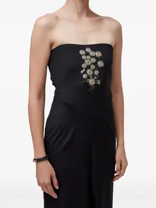 Комбинезон без бретелей с вышивкой Osklen, черный