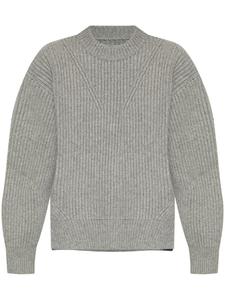 Jil Sander шерстяной джемпер с круглым вырезом, серый