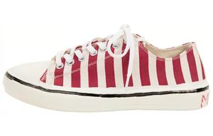 MARNI Женские парусиновые туфли с низким верхом, белые/красные