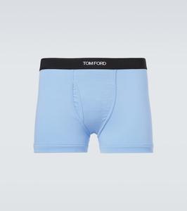 Боксеры из хлопковой смеси с логотипом Tom Ford, Sky Blue