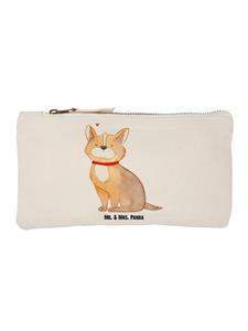 Mr. & Mrs. Panda Белая тканевая сумка с изображением собаки, без надписей, идеально подходит для подарков на удачу