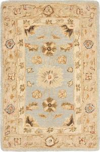 Ковер SAFAVIEH, 61 x 92 см, Anatolia Collection, Light Blue & Sage, ручной работы, традиционный восточный, шерстяной, идеален для помещений с высокой проходимостью: прихожая, гостиная, спальня (AN556B)