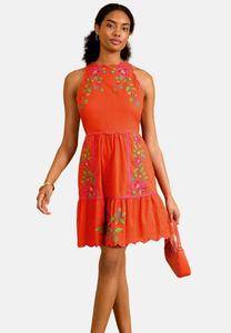 Повседневное платье REGULAR FIT - EMBROIDERED SCALLOP DETAIL Love & Roses, оранжевый