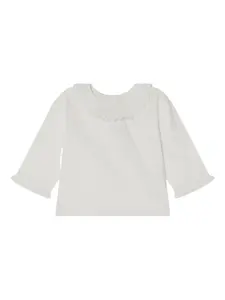 Футболка с длинными рукавами и складками Bonpoint, белый