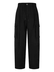 Брюки карго с кулиской STUDIO TOMBOY, черный