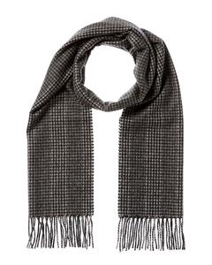 Кашемировый шарф Amicale Cashmere Houndstooth, черный