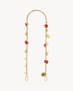 Цепочка с вишневыми подвесками из смолы SAINT LAURENT, красный