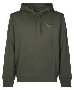 Базовая толстовка с капюшоном из ткани Felpa Sun68, зеленый