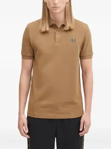 Поло с вышитым логотипом Fred Perry, коричневый