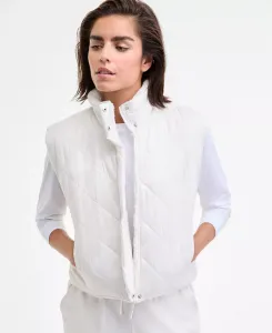 Женский двусторонний жилет из шерпы на молнии спереди ID Ideology, коричневый/бежевый