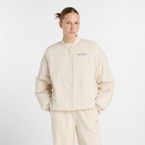 Куртка переосмысленная тканая куртка-бомбер New Balance, цвет linen (wj53500lin)