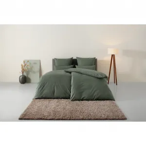 Постельное белье для дома «Melli, качества Linon и Biber, дышащее, изготовлено из 100% хлопка, опора из хлопка, произведенного в Африке, кровать и наволочка с застежкой на пуговицы Home Affaire, цвет grün/meliert