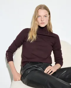 Женский базовый джемпер из вискозы однотонный Woman El Corte Inglés, баклажановый