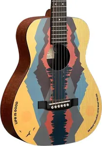 Акустическая гитара Martin LX1 Little Martin Travel, верх из HPL, Life Is Good