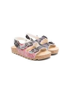 Monnalisa сандалии с принтом пейсли, черный