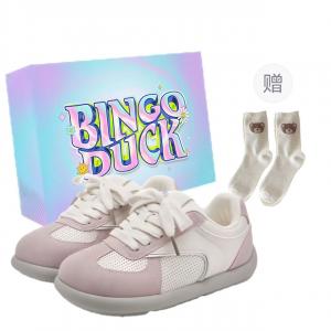 Противоскользящие и дышащие женские кроссовки BINGO DUCK, Pink+Exclusive Shoe Box+Gift Socks
