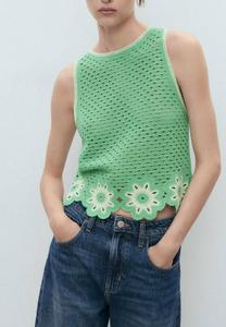 Топ Mango, светло-зеленый