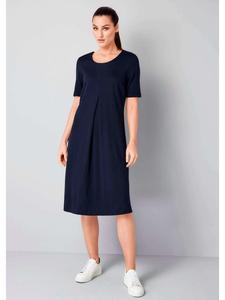 Alba Moda Платье из комфортной трикотажной ткани темно-синего цвета