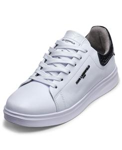 Мужские кожаные кроссовки с закругленным носком KARL LAGERFELD PARIS, White