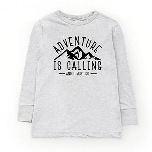 Футболка с длинным рукавом Adventure is calling and i must go The Juniper Shop, Heather Grey