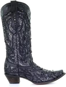 CORRAL женские вестерн-сапоги с вставкой Taupe Snip Toe - C3409, taupe, 10.5 Schwarz