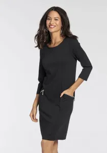 Трикотажное платье Laura Scott с карманами на молнии - НОВАЯ КОЛЛЕКЦИЯ, черный