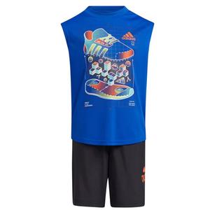 Повседневная спортивная одежда синий/черный для детей 3-7 лет Adidas