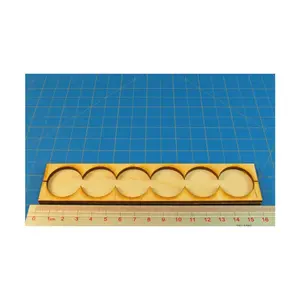 Поднос для рангов - форма 6x1, круглые основания 25 мм, Miniature Movement Trays - Rank (Litko Aerosystems)