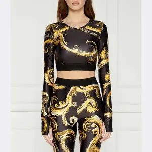 Укороченная блузка Versace, черный