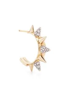 Серьга-кольцо Peak из желтого золота с бриллиантами Rainbow K, золотой