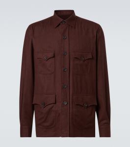 Полевая куртка из девственной шерсти и фланели Rubinacci, Bordeaux