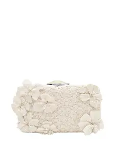 Клатч с вышивкой Oscar De La Renta, белый