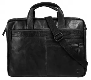 Портфель Spikes & Sparrow, натуральная кожа, черный