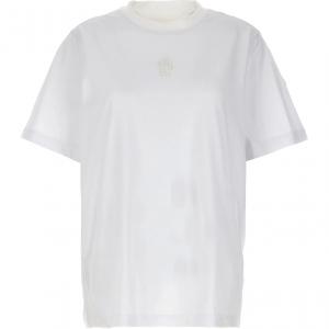 Logo Detailed Crewneck T Shirt Moncler, белый